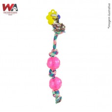 26841 - BRINQ TPR BOLA DUPLA C/CORDA 30CM