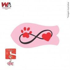 28676 - PLAQUINHA GATO CORACAO INFINITO
