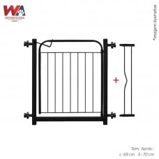 28738 - PORTAO 70X69 PRETO C/ALONG 10CM
