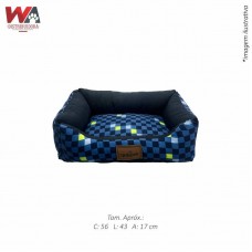 31502 - CAMA XADREZ AZUL P