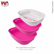 31689 - BANHEIRA GATO BIG ROSA