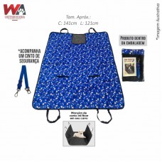32016 - CAPA P/CARRO C/TELA ESTAMPADO AZUL