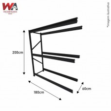 32012 - PORTA PALET SLIM 200KG CONT 2,0X1,80X60