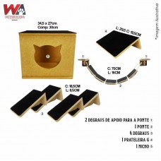 31281 - KIT PLAY GROUND PARADE P/GATOS 4 DEGRAUS