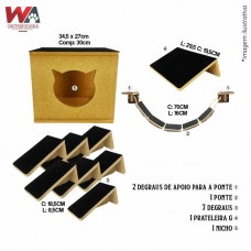 31282 - KIT PLAY GROUND PARADE P/GATOS 7 DEGRAUS