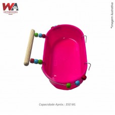 32086 - BANHEIRA G CONICA DECOR C/POLEIRO ROSA