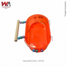 27336 - BANHEIRA G CONICA DECOR C/POLEIRO LARANJ