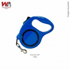 23668 - GUIA RETRATIL FITA 5MT MAIS DOG AZUL