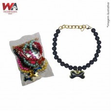 32300 - COLAR PEROLAS CAES PEQ PORTE C/10 REFIL