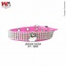 COLEIRA CAES STRASS N.1 ROSA 18A25CM