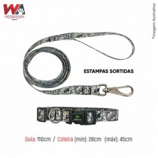 32311 - GUIA C/COLEIRA SEDA ESTAMPADA 15MM