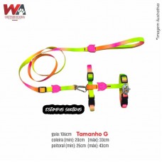 32306 - GUIA C/PEITORAL AJUST GATO FEMEA G