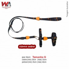 32304 - GUIA C/PEITORAL AJUST GATO MACHO G