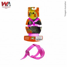 32178 - GUIA C/PEITORAL H P/AVES ROSA