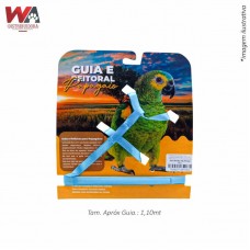 32173 - GUIA C/PEITORAL PAPAGAIO AZUL