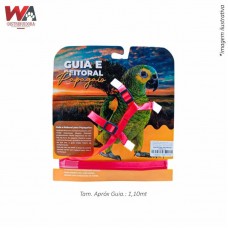 32176 - GUIA C/PEITORAL PAPAGAIO VERMELHO