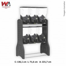 31530 - KIT DISPENSER PRO 6X60LT PRETO/PRETO