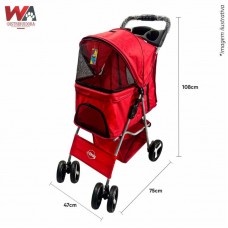 26820 - CARRINHO PET PREMIUM VERMELHO