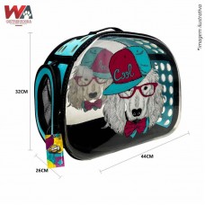 32635 - BOLSA TRANSP TRANSPAREN AZUL ESTAMP DOG