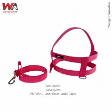 32281 - GUIA C/PEITORAL GD PORTE FBI N.10 ROSA