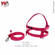 32283 - GUIA C/PEITORAL GD PORTE FBI N.11 ROSA