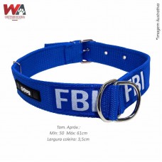 32324 - COLEIRA DUPLA ENFORCADOR FBI N.09 AZUL