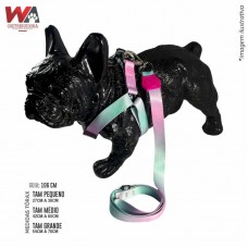 32701 - GUIA C/PEITORAL AM DEGRADE ROSA P