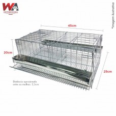 33083 - GAIOLA CODORNEIRA DOBRAVEL 2 REPARTICOES