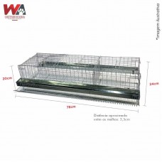 33084 - GAIOLA CODORNEIRA DOBRAVEL 3 REPARTICOES