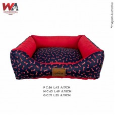 33237 - CAMA OSSO AZUL/VERMELHO G