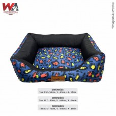 33372 - CAMA ANIMAL PRINT COLOR AZUL P