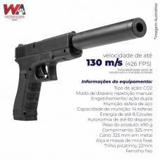 33415 - PISTOLA PRESS CO2 G17 MA 6MM ESF ACO
