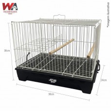 33460 - GAIOLA PERIQUITO DESM PRETA/BRANCA