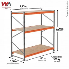 33251 - PORTA PALET 500KG INIC 2,0X1,80X80 CINZA