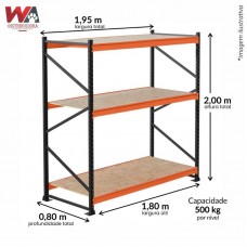 33250 - PORTA PALET 500KG INIC 2,0X1,80X80 PRETO