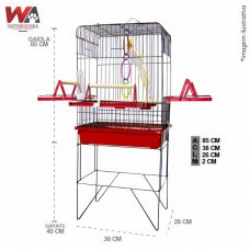 33560 - VIVEIRO CONFORT TRIPLEX SLIM BLACK/VERM