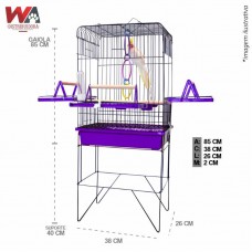 33562 - VIVEIRO CONFORT TRIPLEX SLIM BLACK/LILAS