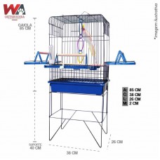 33559 - VIVEIRO CONFORT TRIPLEX SLIM BLACK/AZUL