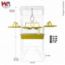 33565 - VIVEIRO CONFORT TRIPLEX SLIM BRANCO/AMAR