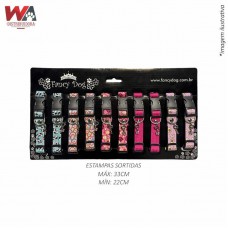 33574 - COLEIRA REG FEMEA PINGENT BORBOLETA C/10